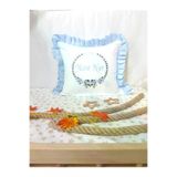 Baby Clime 5.KIRLENT Fırfırlı Kırlent Bebek İsimli 40X40 Cm Nakışlı Takı Yastığı İçi Dolgulu C18