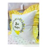 Baby Clime 5.KIRLENT Fırfırlı Kırlent Bebek İsimli 40X40 Cm Nakışlı Takı Yastığı İçi Dolgulu C21