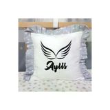 Baby Clime 5.KIRLENT Fırfırlı Kırlent Bebek İsimli 40X40 Cm Nakışlı Takı Yastığı İçi Dolgulu C24