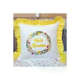 Baby Clime 5.KIRLENT Fırfırlı Kırlent Bebek İsimli 40X40 Cm Nakışlı Takı Yastığı İçi Dolgulu C7