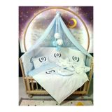 Baby Clime 60x120 Nakışlı Bebek Uyku Seti Isimli - Lüks Cibinlik Ve Aparat - Aslan Başak Motifli USN-60120-LCİB-1.