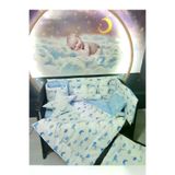 Baby Clime 70x110 Bebek Uyku Seti - Cibinliksiz - Ay Bulut Yıldız (PARK BEŞİK HARİÇ) USR-70110-1.