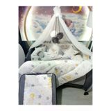 Baby Clime 70x110 Bebek Uyku Seti - Lüks Cibinlik Ve Aparat Dahil - Ay Bulut Yıldız USR-70110-LCİB-1.