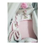 Baby Clime 70x110 Lüks Cibinlikli Bebek Uyku Seti 18 Parça Bebeğinize Özel İsimli Nakışlı USN-70110-LCİB-4.