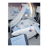 Baby Clime 70x110 Nakışlı Bebek Uyku Seti Isimli - Lüks Cibinlik Ve Aparat - Çocuk Pilot Ve Uçak Motifli USN-70110-LCİB-1.
