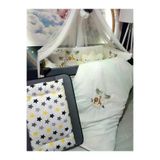 Baby Clime 70x110 Nakışlı Bebek Uyku Seti Isimli - Lüks Cibinlik Ve Aparat - Zebra Zürafa Safari Motifli USN-70110-LCİB-1.