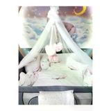 Baby Clime 70x120 Nakışlı Bebek Uyku Seti Isimli - Lüks Cibinlik Ve Aparat - Çiçek Fiyonk Motifli USN-70120-LCİB-2.
