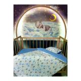 Baby Clime 90x130 Bebek Uyku Seti 5'li - Mavi Bulut Yıldız Desenli (TÜM ÖLÇÜLERE UYGUN) USR-90130-5'Lİ
