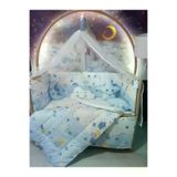 Baby Clime BC-RÜYAUYKUSETİ 60X120 Rüya Serisi Bebek Uyku Seti Mavi (Cibinlik Ve Aparat Dahil)