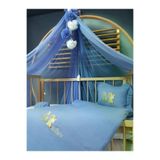 Baby Clime USMÜS-100150-LCİB-1. Nakışlı Müslin Uyku Seti - 100X150 Cm Yorgan Kılıflı, Ponponlu Cibinlik Tülü Ve Aparatlı
