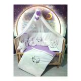 Baby Clime USN-60120-LCİB-3. 60X120 Nakışlı Isimli Bebek Uyku Seti 17 Parça - Lüks Cibinlik Ve Aparat - Çiçek