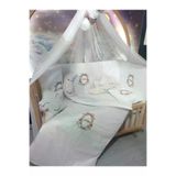 Baby Clime USN-60120-LCİB-3. 60X120 Nakışlı Isimli Bebek Uyku Seti 17 Parça - Lüks Cibinlik Ve Aparat - Gül Sepeti