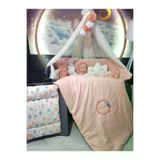 Baby Clime USN-70120-LCİB-1. 70X120 Nakışlı Bebek Uyku Seti Isimli - Lüks Cibinlik Ve Aparat - Tavşan Nakış Motifi