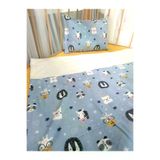 Baby Clime USP-90120-4LÜ 90X120 Pazen Uyku Seti 4'lü - Mavi Hardal (Yumuşacik Bebek Battaniyesi, Çarşaf Ve Kilifli Yastik)