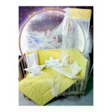 Baby Clime USR-60120-CİB-1. 60X120 Bebek Uyku Seti - Cibinlik Ve Aparat - Sarı Yıldız Desen