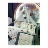 Baby Clime USR-70110-LCİB-1. 70X110 Bebek Uyku Seti - Lüks Cibinlik Ve Aparat Dahil - Ayıcık Desenli
