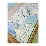 Baby Clime USR-70130-1. 70X130 Bebek Uyku Seti - Cibinliksiz - Ay Bulut Yıldız (Mobilya Beşik Hariç)