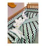 Baby Clime USR-70130-1. 70X130 Bebek Uyku Seti - Cibinliksiz - Zigzag Desenli (Mobilya Beşik Hariç)