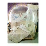 Baby Clime USR-70130-CİB-1. 70X130 Bebek Uyku Seti - Cibinlik Ve Aparat - Kahverengi Yıldız Desen