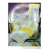 Baby Clime USR-70130-CİB-2. 70X130 Bebek Uyku Seti - Cibinlik Ve Aparat Dahil - Ay Yıldız Desenli