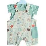 Baby Cool 029BC Erkek Bebek Desenli Mint Salopet Takım - - - 9 Ay