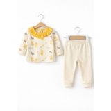 Baby Corner 2'li Bebek Takım - Ekru - Turuncu - 6 - 9 Ay