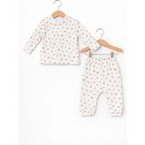 Baby Corner Bebek Pijama Takımı - Ekru - Renkli - 3 Ay