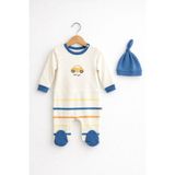 Baby Corner Çıtçıtlı Bebek Tulum - Lacivert - 6 - 9 Ay