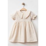 Baby Corner Fırfırlı Bebe Yaka Kız Bebek Elbise - 18 Ay - Bej