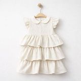 Baby Corner Fırfırlı Kız Bebek Elbise - 18 Ay - Bej