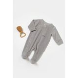Baby Cosy Babycosy Organik Kadife Fermuarlı Tulum - 3 - 6 Ay - Gri