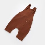 Baby Cosy Babycosy Organik Müslin Salopet Tulum CSYM700 - 9 - 12 Ay - Kiremit