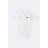 Baby Cosy Kadife Fermuarlı Tulum- CSYK6027 - Rebebe - Ekru - 1,5 - 2 Yaş