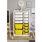 Baby Darling %100 MDF - Large Duo 14 Sepetli Oyuncak Dolabı