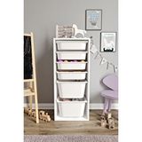 Baby Darling %100 Mdf - Large Mono 6 Sepetli Oyuncak Dolabı (largemono6sepet-2b-4o-beyaz)