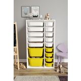 Baby Darling %100 MDF - XL Duo 16 Sepetli Oyuncak Dolabı
