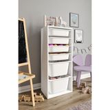 Baby Darling Mdf - Large Mono 6 Sepetli Oyuncak Dolabı - Beyaz