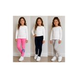 Baby Ella's 4-9 YAŞ KIŞLIK İÇİ YÜNLÜ KADİFE VE PAMUKLU ÜÇLÜ TAYT SET