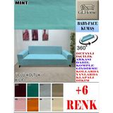Baby Face Kumaş 3 Lü Komple Giydirme Kanepe & Çekyat, Bohem, Porto, Vb. Model Koltuk Kılıfı - 180 x 240 cm - Mint