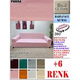 Baby Face Kumaş 3 Lü Komple Giydirme Kanepe & Çekyat, Bohem, Porto, Vb. Model Koltuk Kılıfı - 180 x 240 cm - Pudra