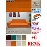 Baby Face Kumaş 3 Lü Komple Giydirme Kanepe & Çekyat, Bohem, Porto, Vb. Model Koltuk Kılıfı - 180 x 240 cm - Turuncu