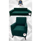 Baby Face Lastikli Koruyucu Giydirme Koltuk Örtüsü - Zümrüt Yeşili - 3+1 (2 Parça Set) - 10 x 10 cm