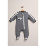 Baby Fou Fermuarlı Tulum - Gri - 6 - 9 Ay