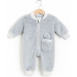 Baby Fou Peluş Tulum - Gri - 6 - 9 Ay