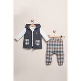 Baby Fou Yelek'li Kapitone Pantolon 3'lütakım - 12 - 18 Ay - Füme