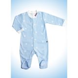 Baby Glow Ateş Ölçer Bebek Tulumu Pamuk - 6 - 9 Ay - Mavi