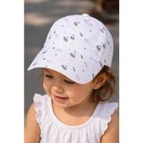 Baby Hola 1-3 Yaş 50CM Kız Bebek Çocuk Yazlık Desenli Ayarlanabilir Şapka Kep Y2310003 - 48 cm - Beyaz
