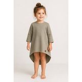 Baby Hola %100 Pamuk Asimetrik Kız Çocuk Penye Elbise 4137 - Yeşil - 2 Yaş