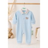 Baby Hola %100 Pamuk Erkek Bebek Tulum Yenidoğan Hastane Çıkışı Organik 15044 - Mint - 2 - 3 Ay