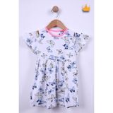 Baby Hola Babyhola Kız Bebek Bayramlık Kelebek Baskılı Elbise 947235 - 2 Yaş - Beyaz